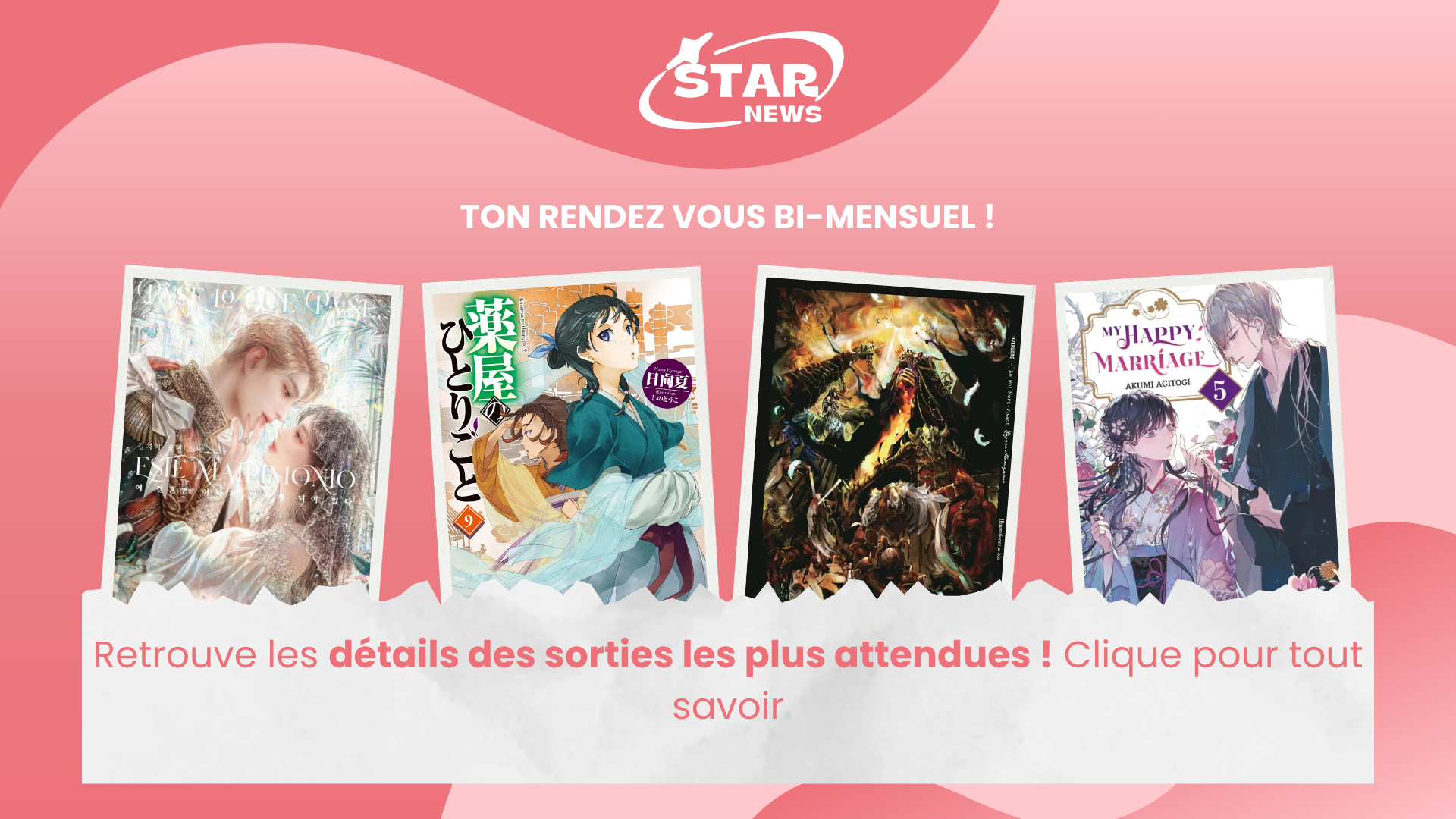 StarNews -Ton briefing light novel de fin avril 2026